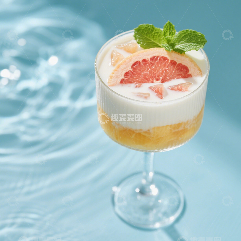 高清大图下载【趣麦麦图】西柚酸奶清爽饮4
