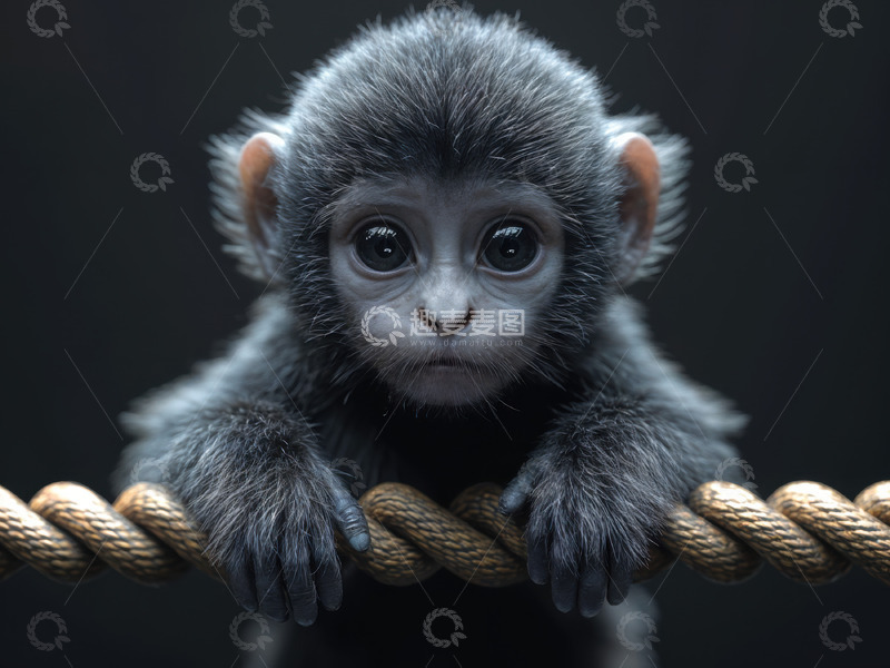 高清大图下载【趣麦麦图】富有表现力的小猴肖像AI插画摄影照片高清富有表现力的小猴肖像AI插画摄影照片高清富有表现力的小猴肖像AI插画摄影照片高清