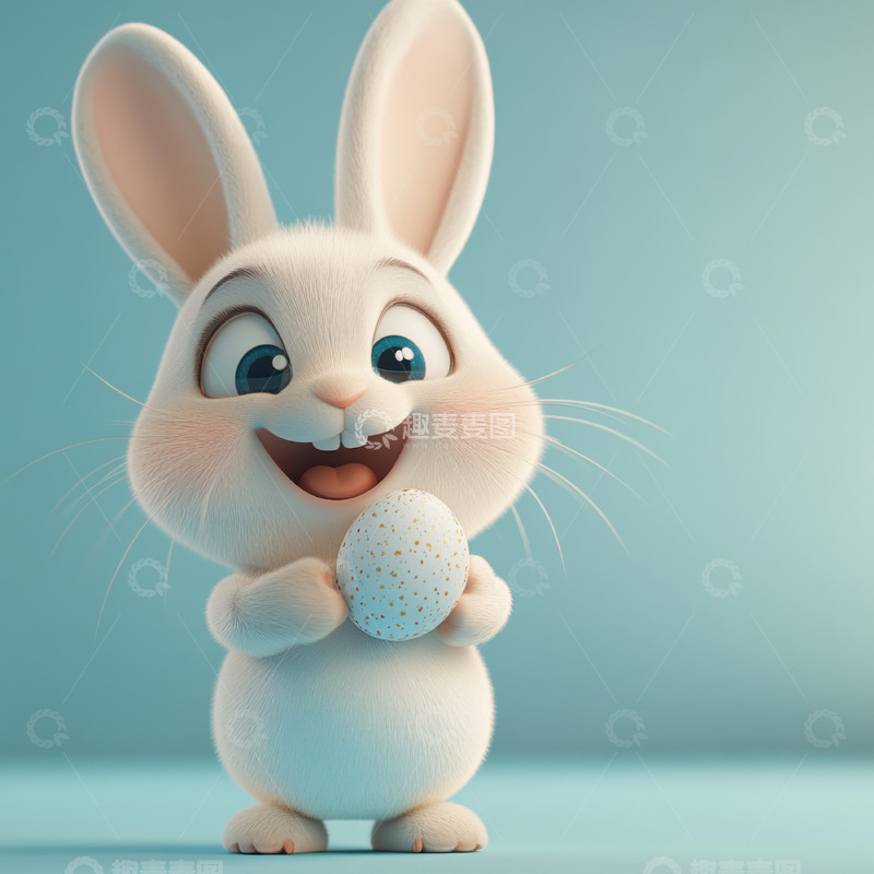 高清大图下载【趣麦麦图】带着蛋的欢快兔子AI插画摄影照片高清图片带着蛋的欢快兔子AI插画摄影照片高清图片带着蛋的欢快兔子AI插画摄影照片高清图片