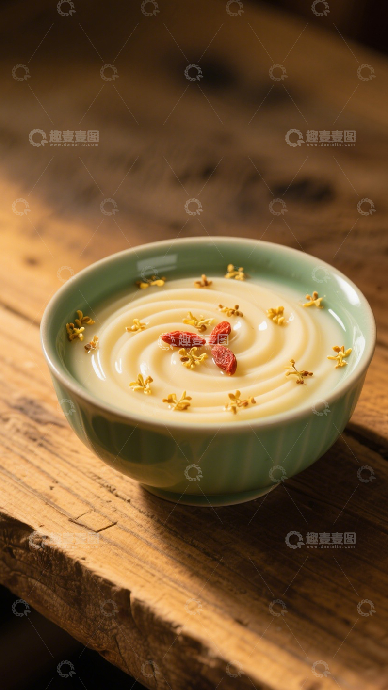 高清大图下载【趣麦麦图】中式桂花枸杞甜品2