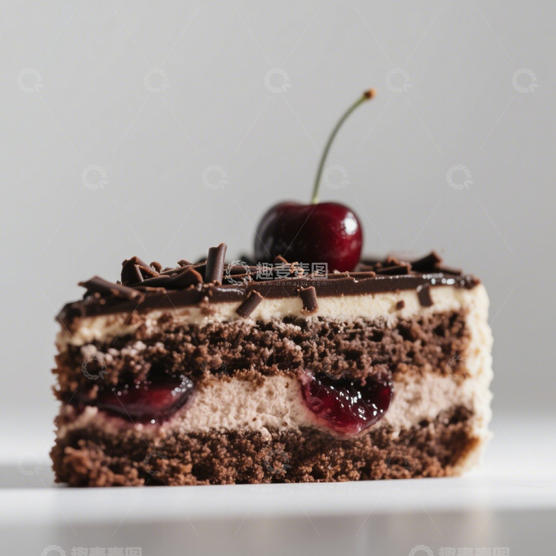 高清大图下载【趣麦麦图】樱桃巧克力蛋糕4