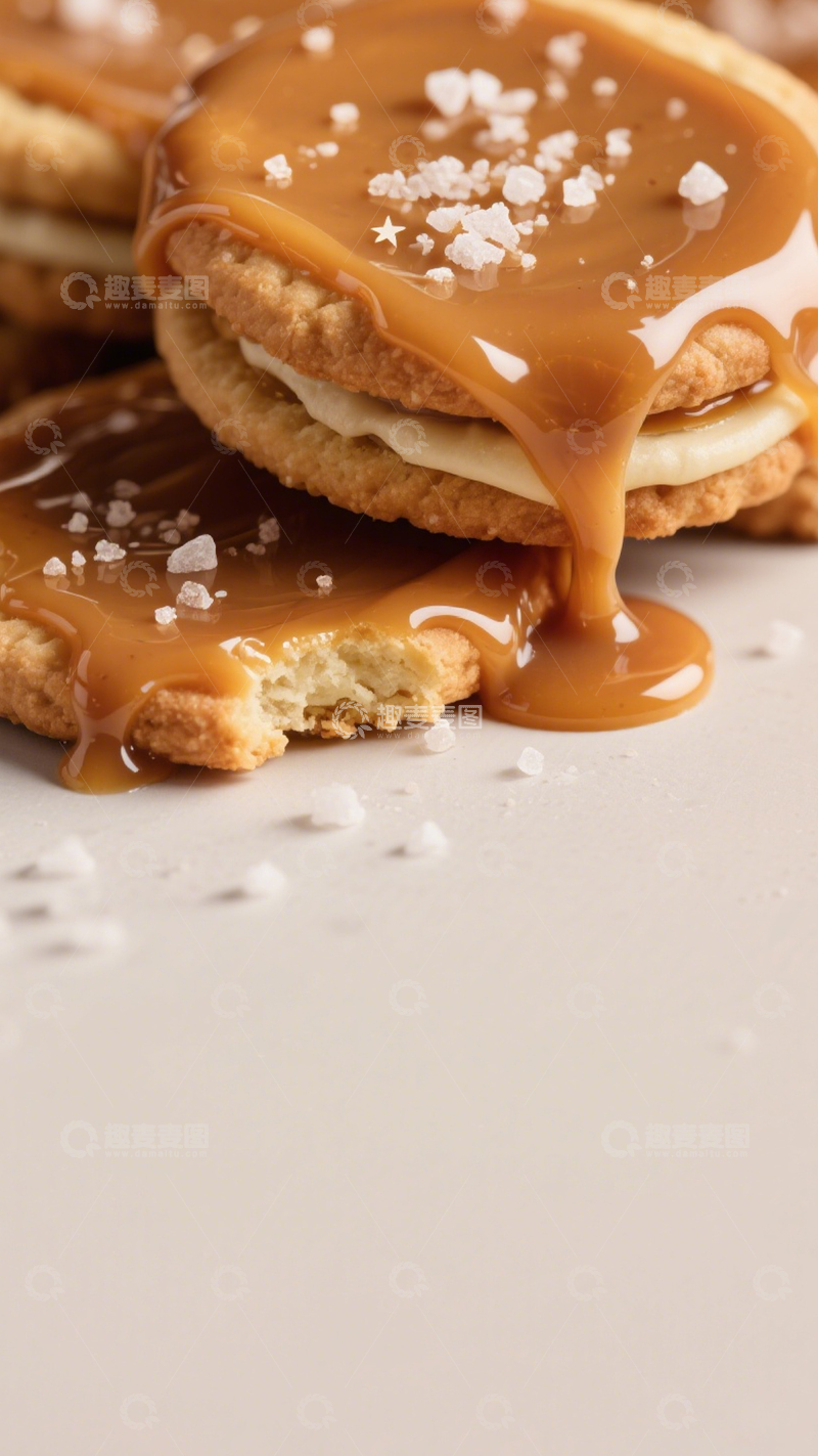 高清大图下载【趣麦麦图】焦糖夹心饼干3