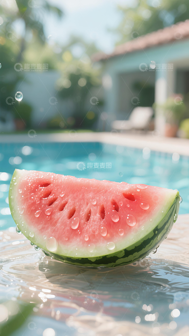 高清大图下载【趣麦麦图】梦幻西瓜清凉时刻