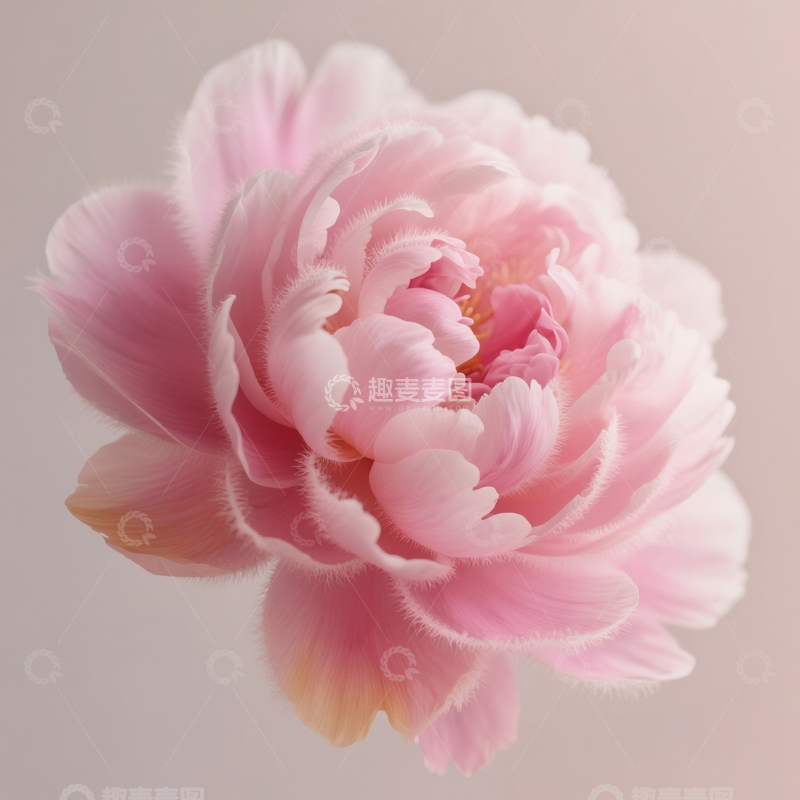 高清大图下载【趣麦麦图】柔美粉牡丹花瓣之韵