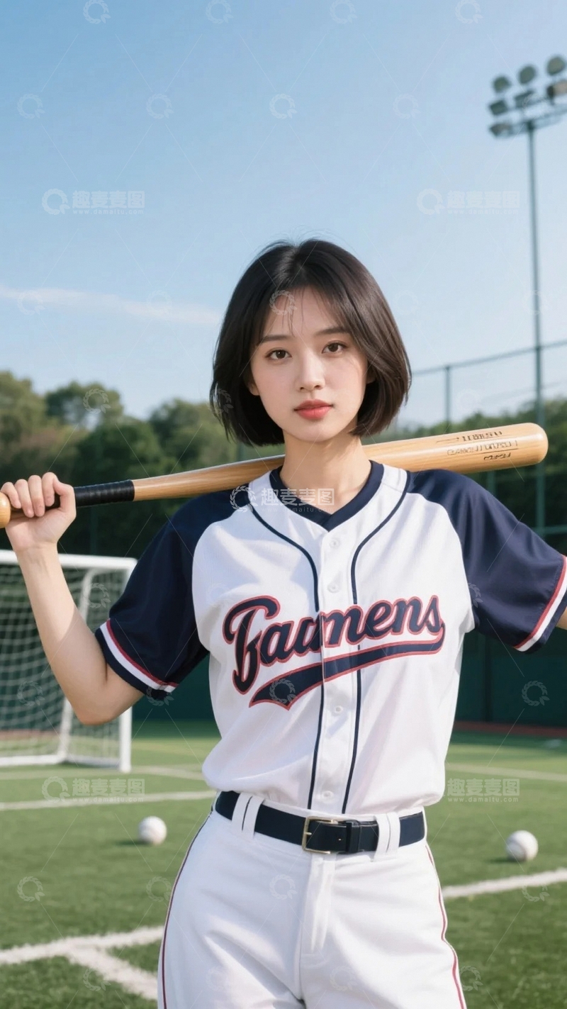 高清大图下载【趣麦麦图】棒球少女的青春飞扬1