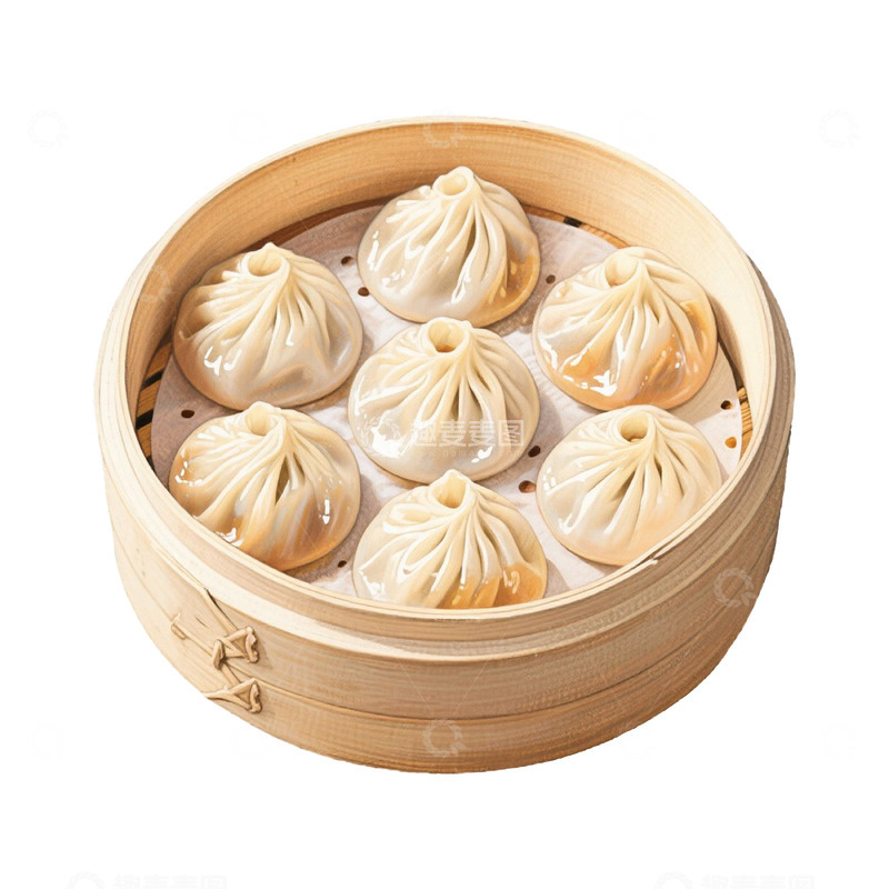 高清大图下载【趣麦麦图】小笼包免扣素材