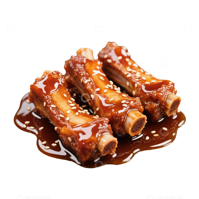 高清大图下载【趣麦麦图】酱香排骨免扣素材