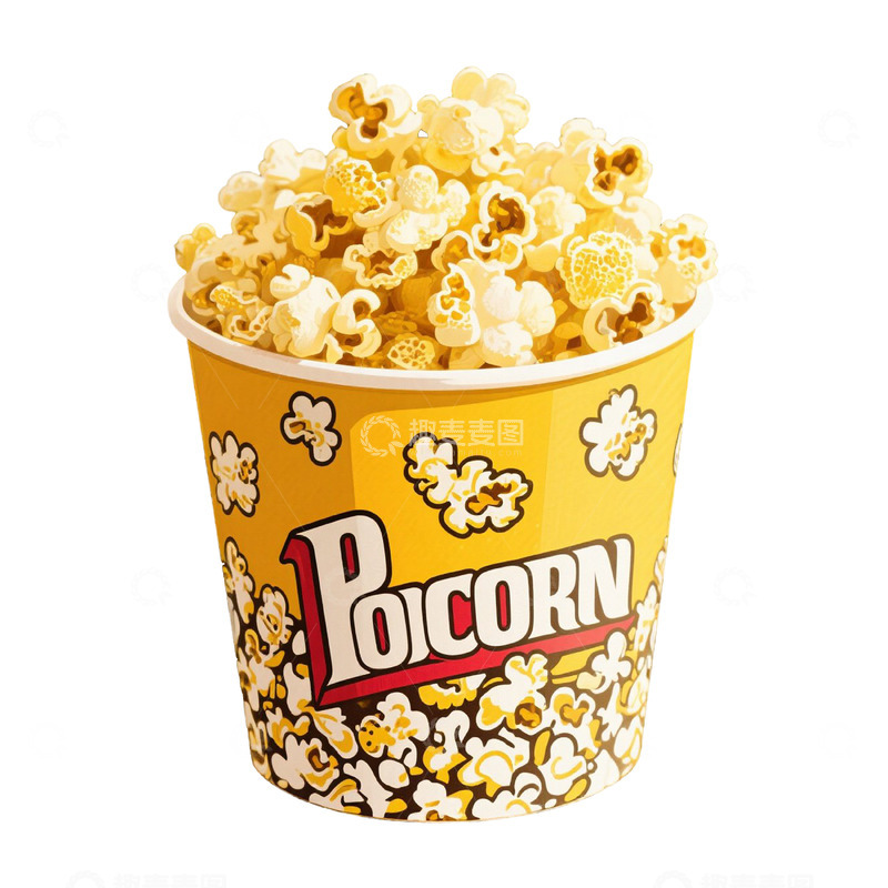 高清大图下载【趣麦麦图】香脆爆米花免扣素材