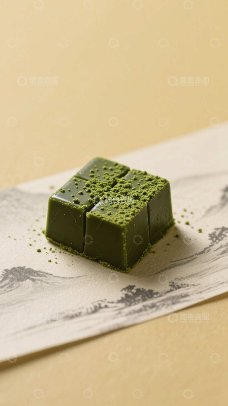 高清大图下载【趣麦麦图】抹茶巧克力方块4
