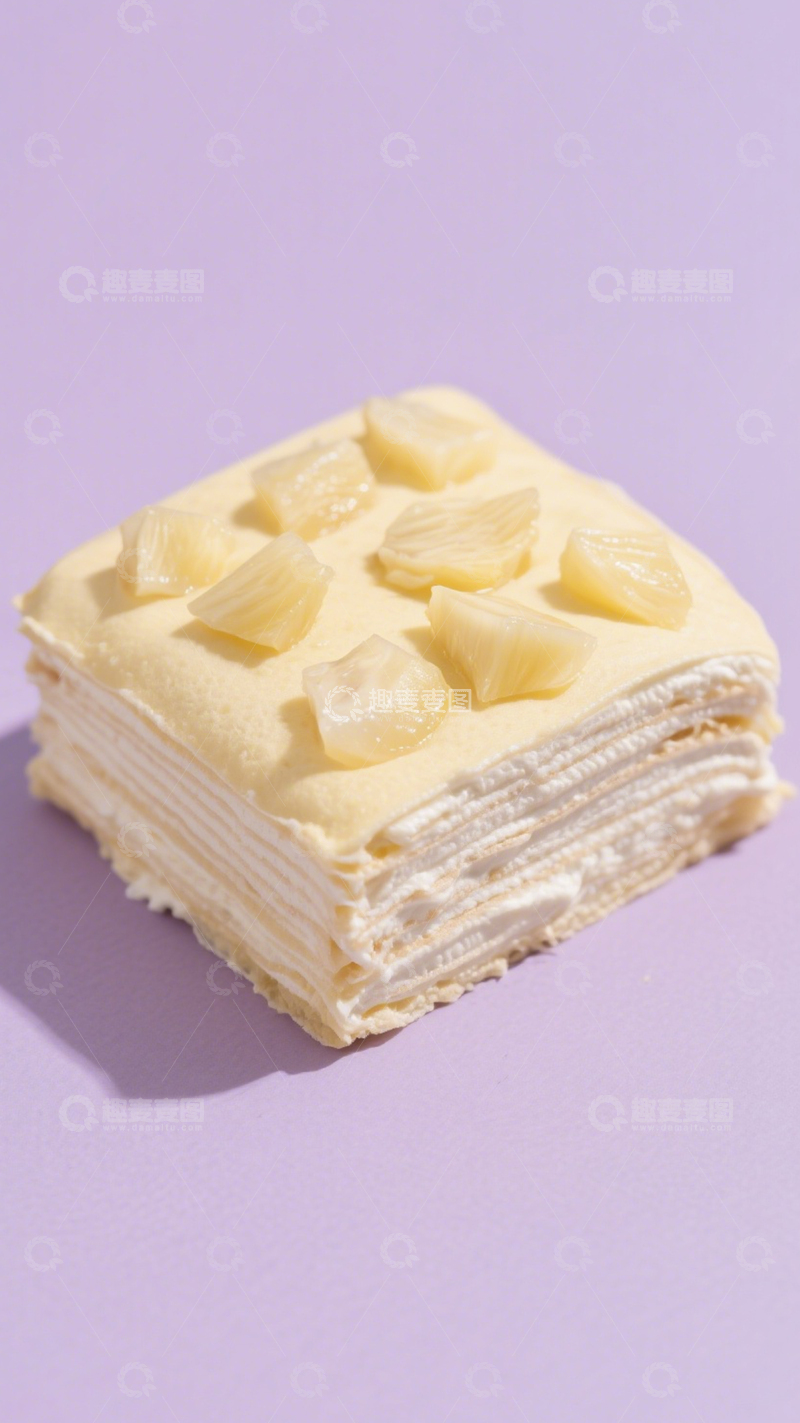 高清大图下载【趣麦麦图】榴莲千层蛋糕3