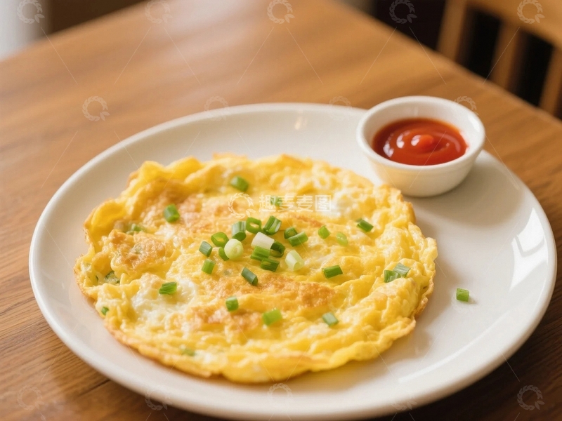 高清大图下载【趣麦麦图】葱香四溢的家常蛋饼1