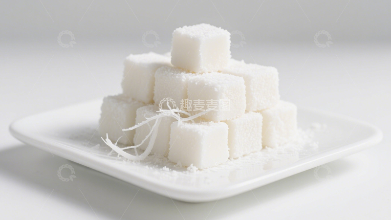 高清大图下载【趣麦麦图】椰蓉方糕甜品2