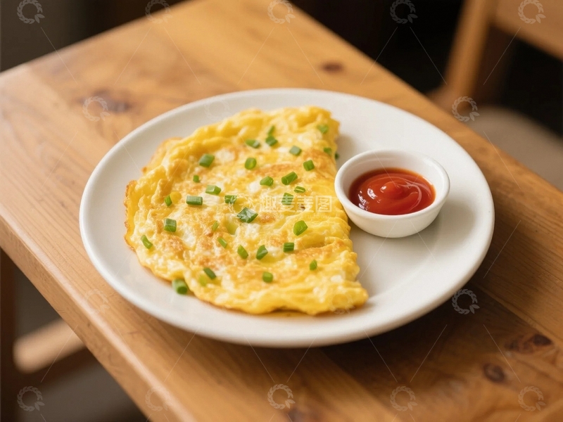 高清大图下载【趣麦麦图】葱香四溢的家常蛋饼2
