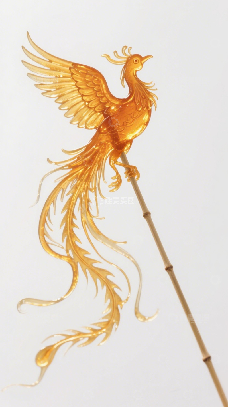 高清大图下载【趣麦麦图】传统凤凰糖画4