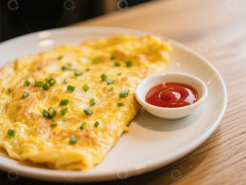 高清大图下载【趣麦麦图】葱香四溢的家常蛋饼