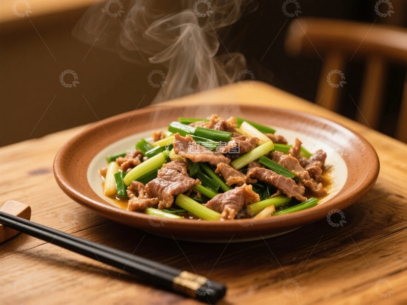 高清大图下载【趣麦麦图】家常美味葱爆羊肉1