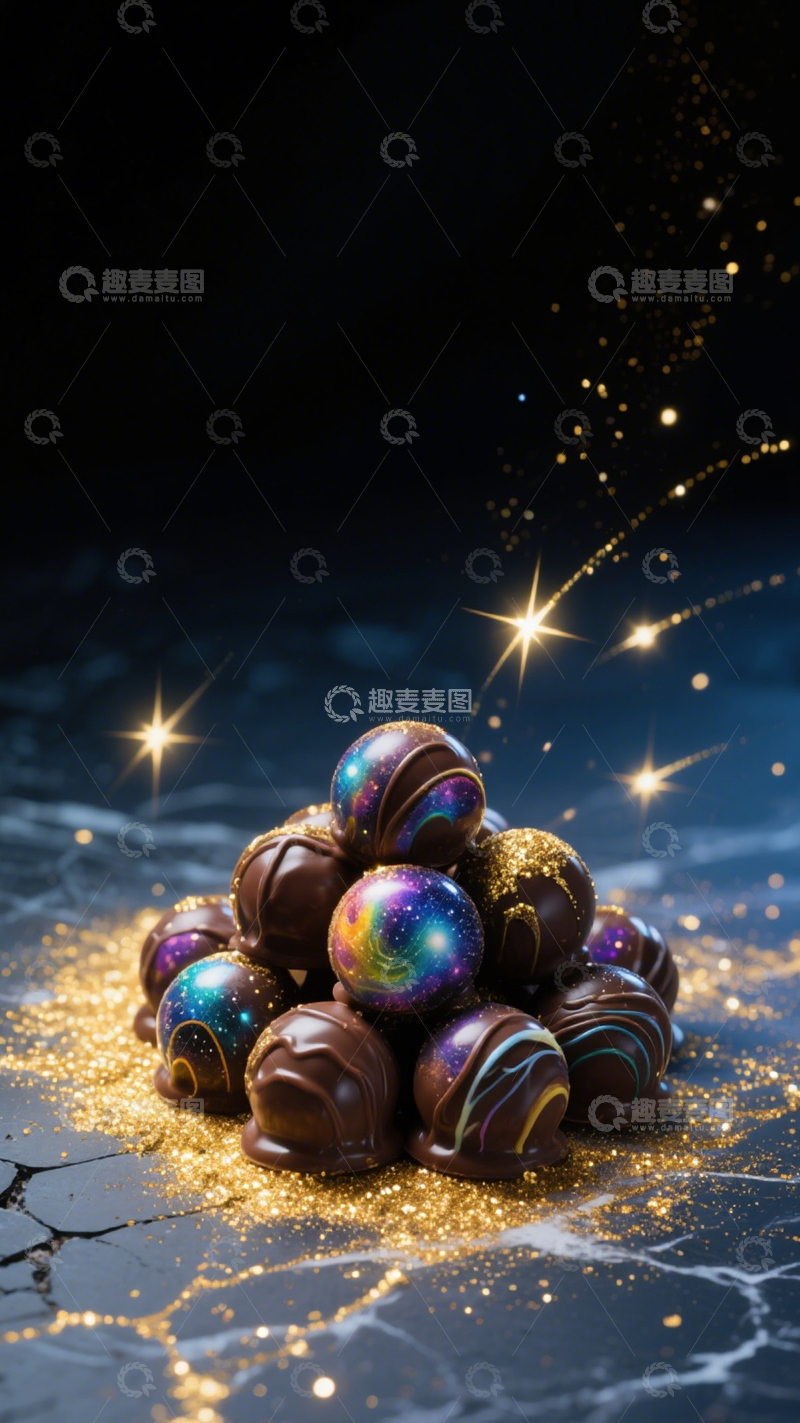高清大图下载【趣麦麦图】梦幻星空巧克力3