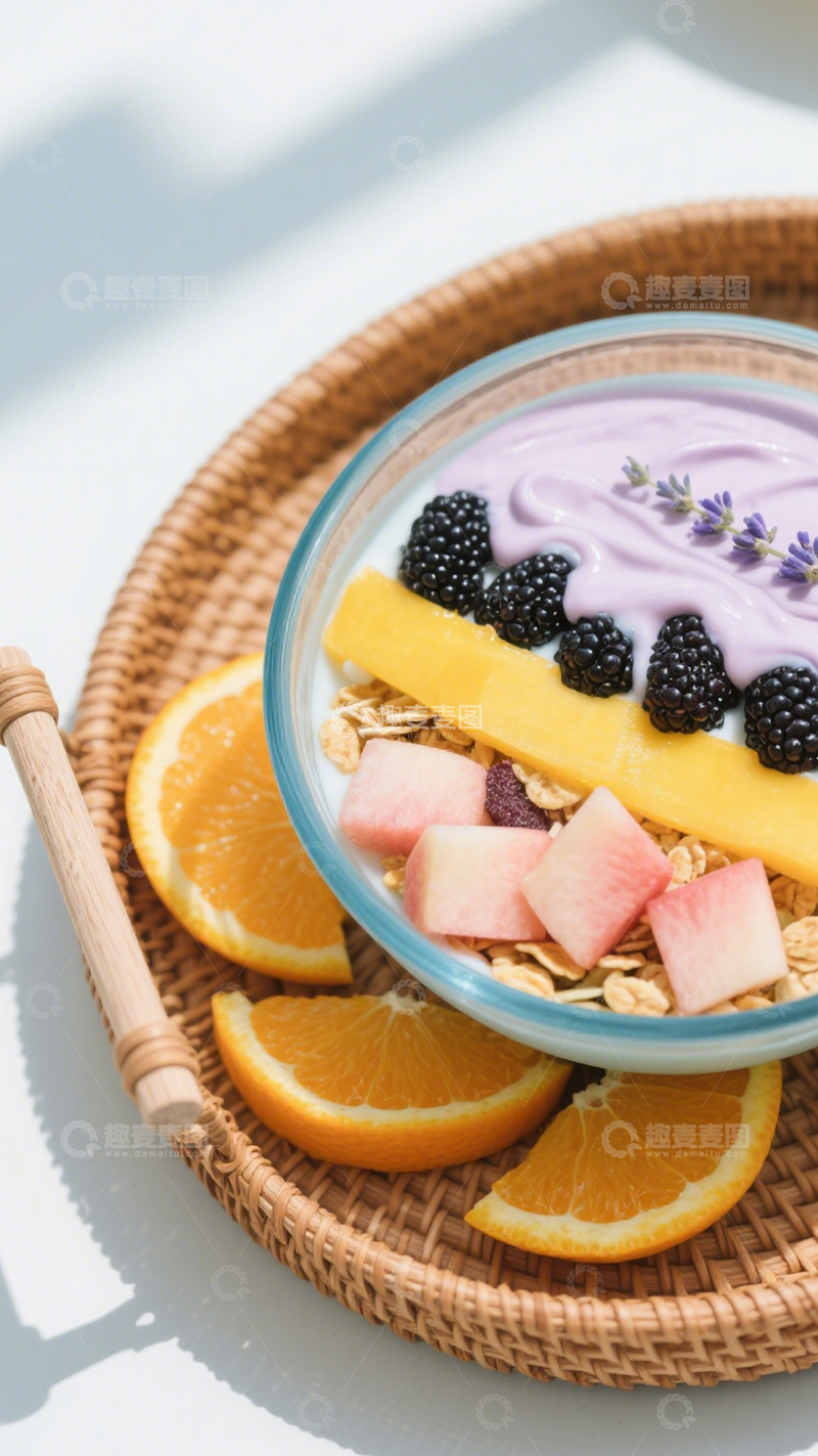 高清大图下载【趣麦麦图】健康水果酸奶碗4