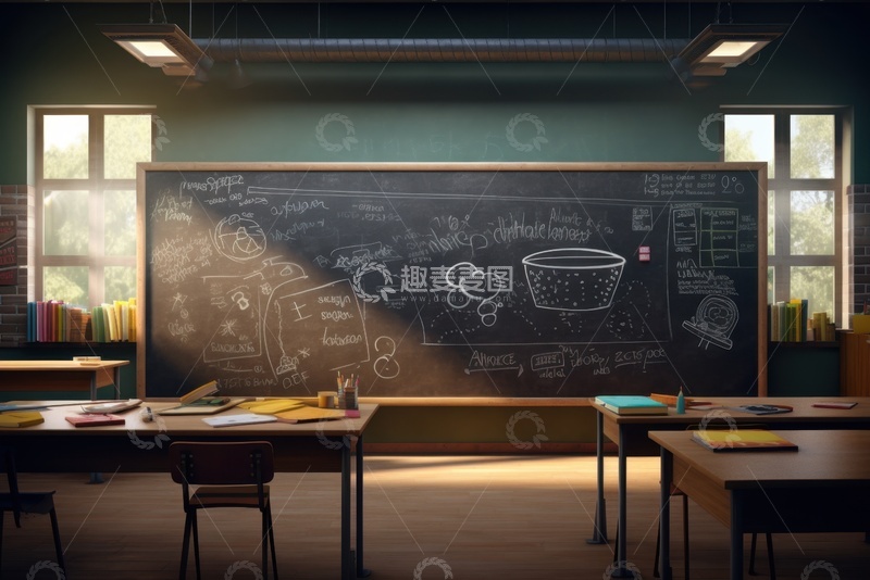 高清大图下载【趣麦麦图】校园里的教室课堂
