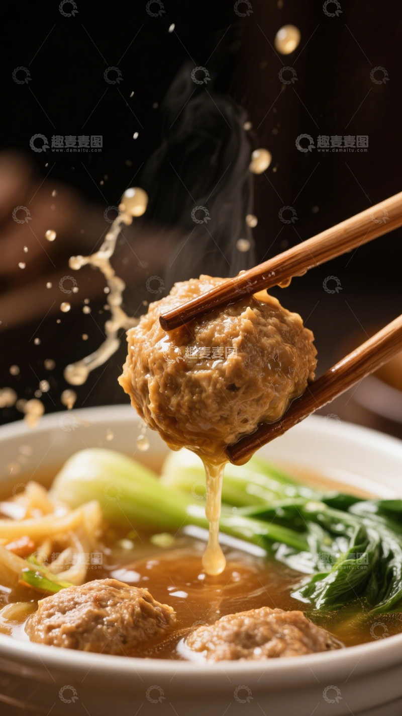 高清大图下载【趣麦麦图】酱汁狮子头1