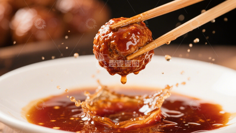 高清大图下载【趣麦麦图】红烧狮子头1