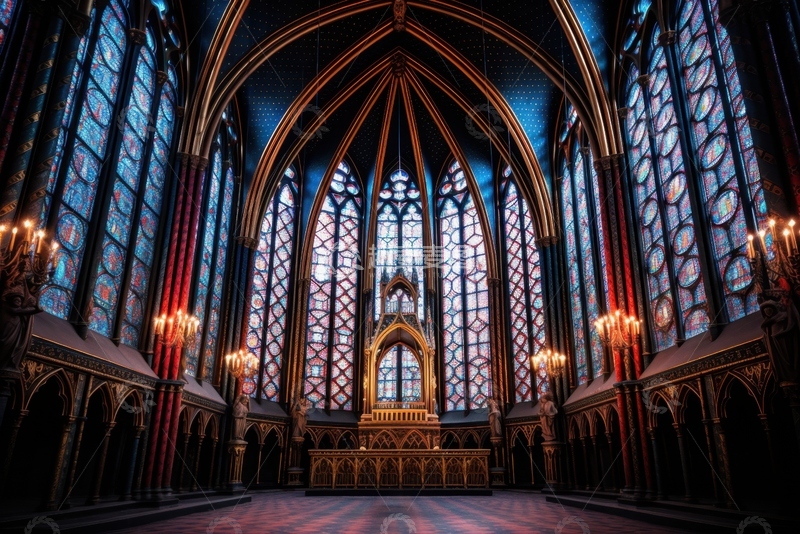 高清大图下载【趣麦麦图】哥特式建筑教堂