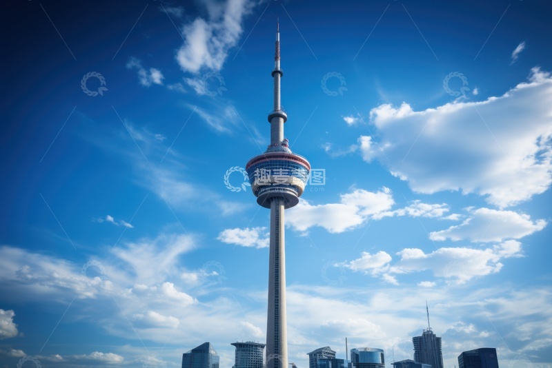 蓝天下的电视塔