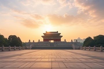 中式宫殿建筑风景