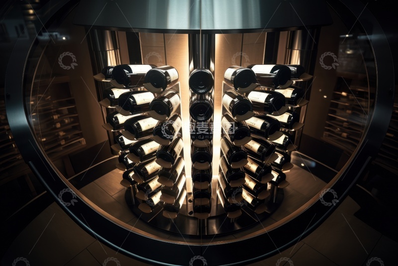 高清大图下载【趣麦麦图】葡萄酒藏酒架