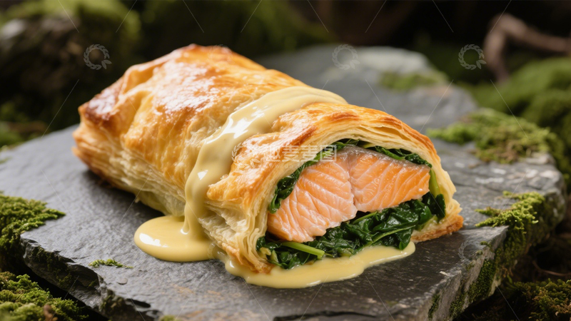 高清大图下载【趣麦麦图】创意三文鱼惠灵顿3