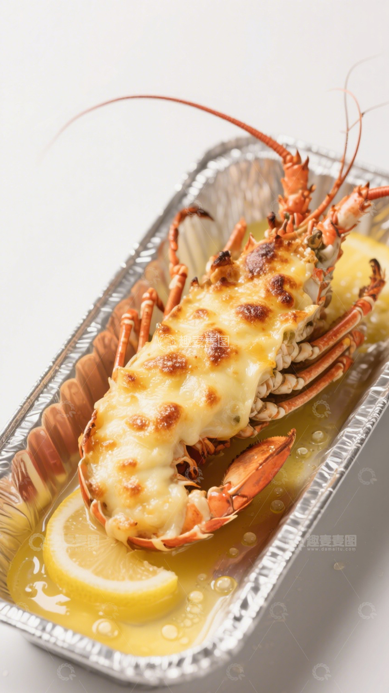 高清大图下载【趣麦麦图】芝士焗龙虾美味2