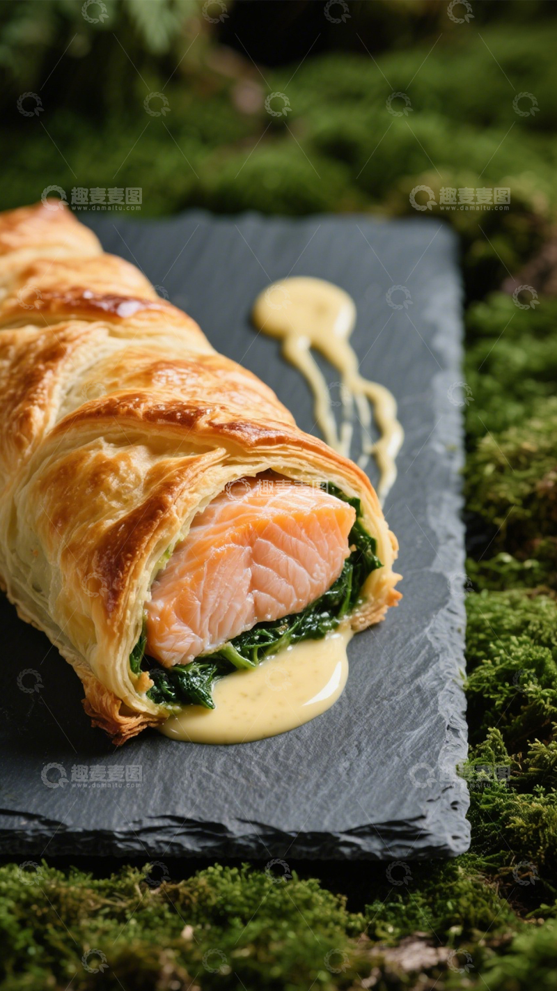 高清大图下载【趣麦麦图】创意三文鱼惠灵顿2