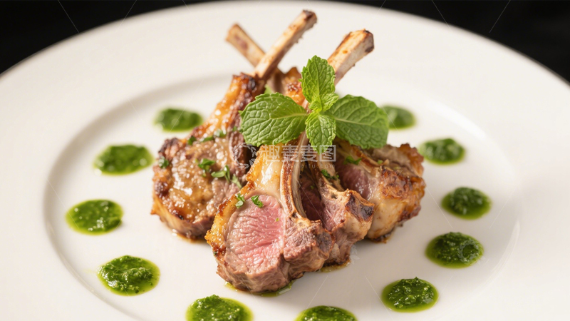 高清大图下载【趣麦麦图】青酱香煎羊排3