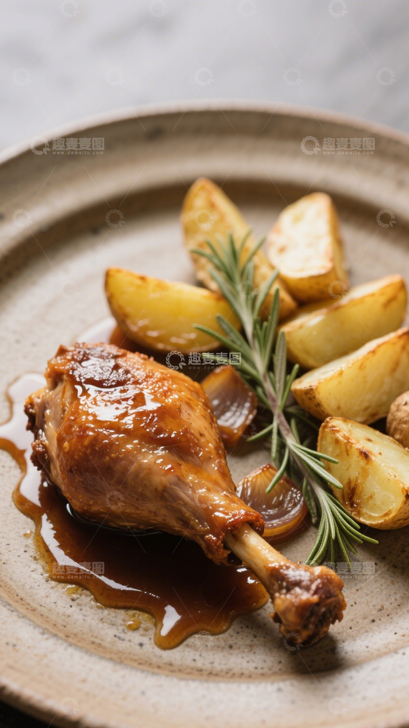 高清大图下载【趣麦麦图】迷迭香油封鸭腿1