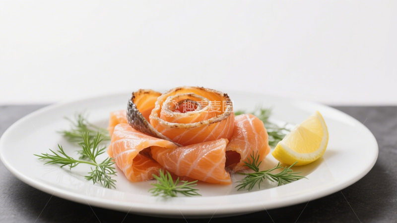 高清大图下载【趣麦麦图】鲜柠香煎三文鱼3