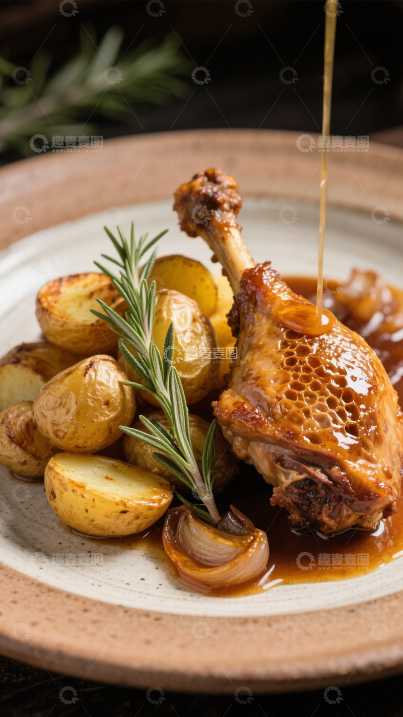 高清大图下载【趣麦麦图】迷迭香油封鸭腿2