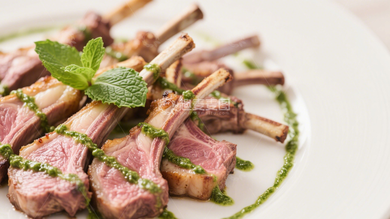高清大图下载【趣麦麦图】青酱香煎羊排4