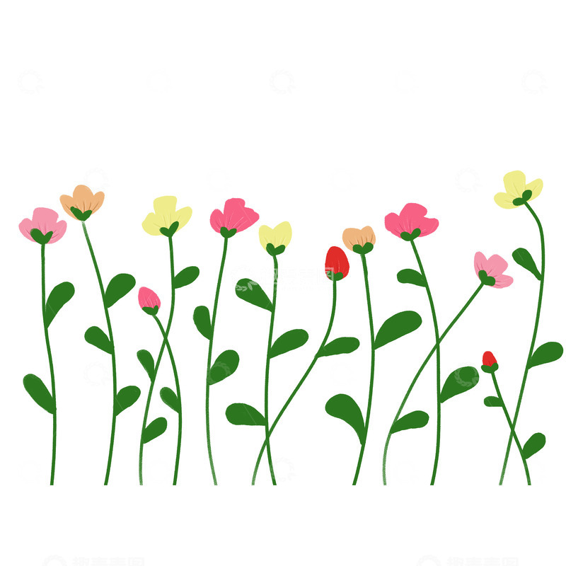 高清大图下载【趣麦麦图】绿色春天夏天小花花丛