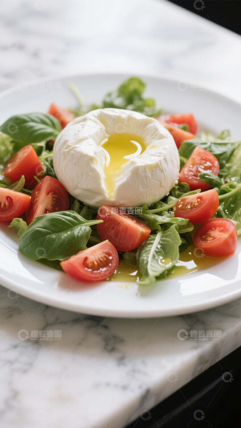 高清大图下载【趣麦麦图】布拉塔芝士沙拉1