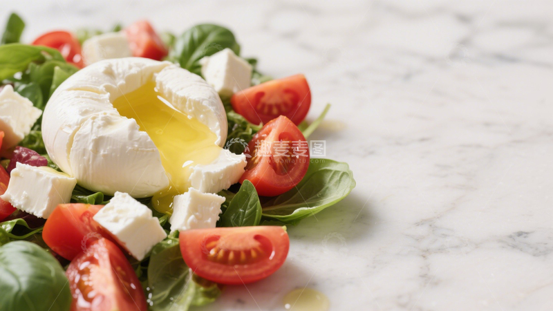 高清大图下载【趣麦麦图】布拉塔芝士沙拉4