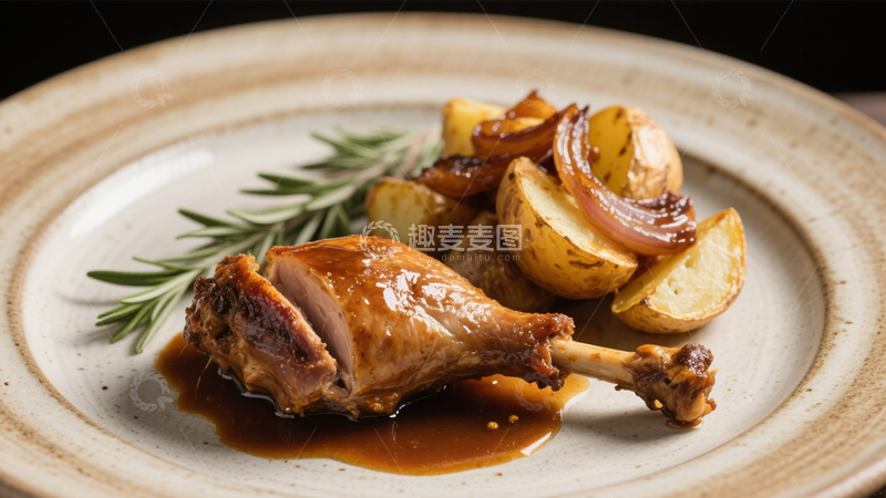 高清大图下载【趣麦麦图】迷迭香油封鸭腿3