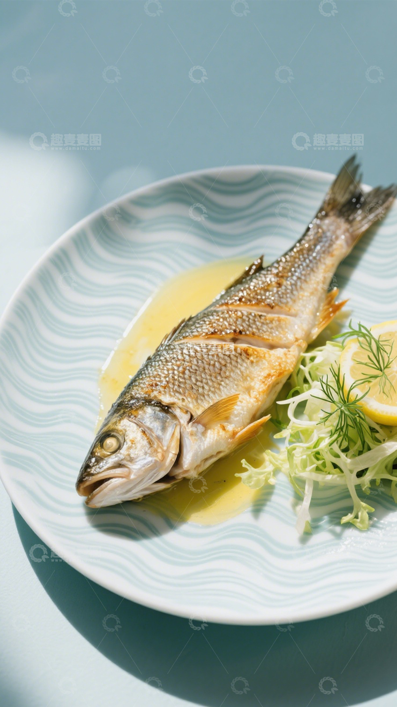 高清大图下载【趣麦麦图】香煎海鱼美味2