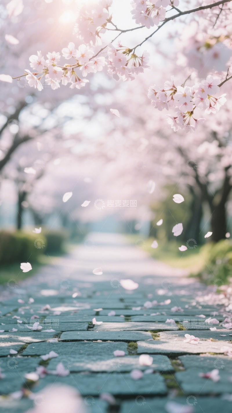 高清大图下载【趣麦麦图】春日樱花小径4