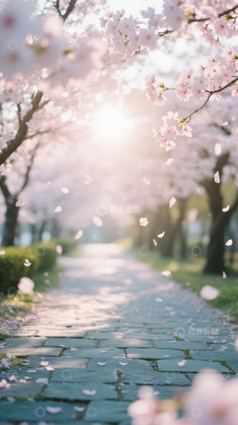 高清大图下载【趣麦麦图】春日樱花小径2