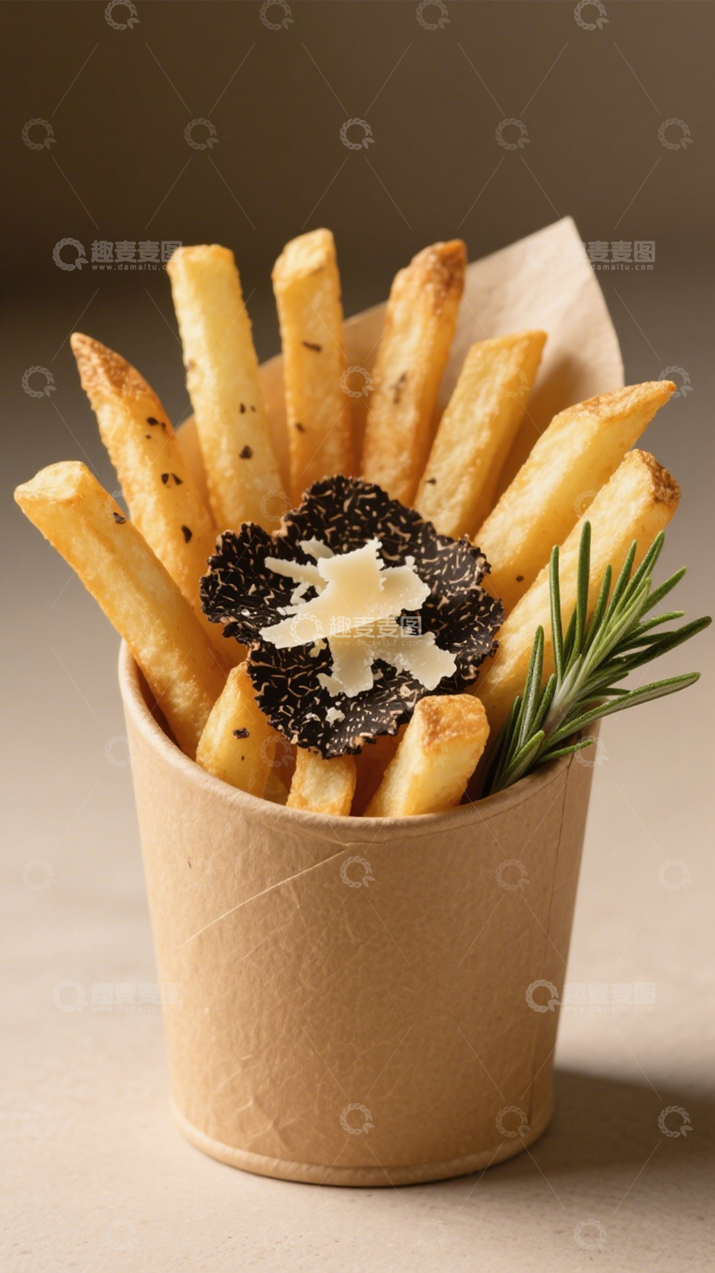 高清大图下载【趣麦麦图】松露芝士风味薯条2