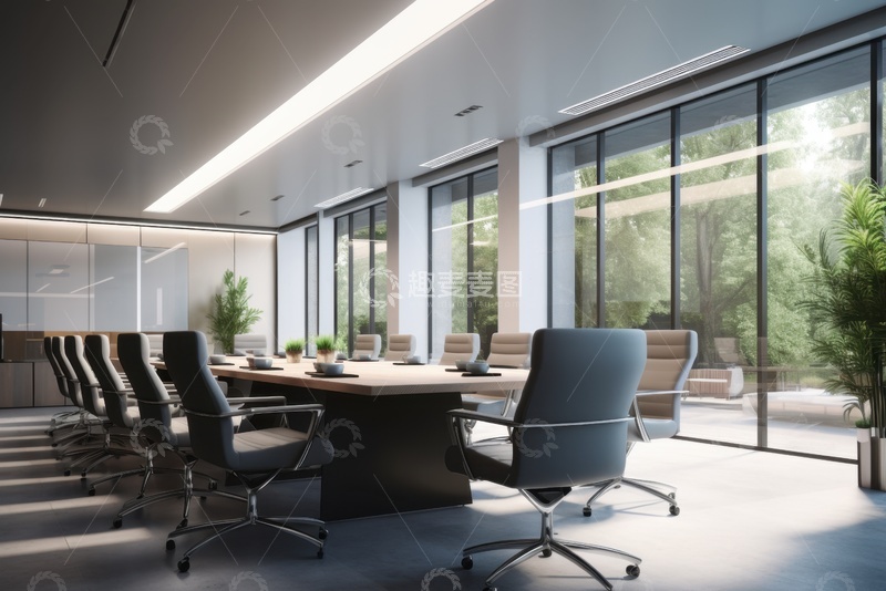 高清大图下载【趣麦麦图】极简会议室现代场所