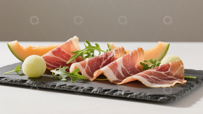 高清大图下载【趣麦麦图】火腿蜜瓜轻食4