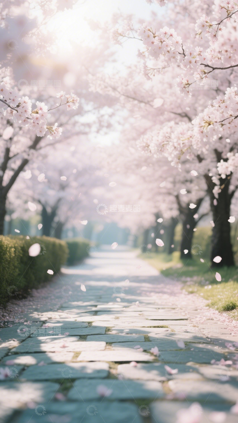高清大图下载【趣麦麦图】春日樱花小径1