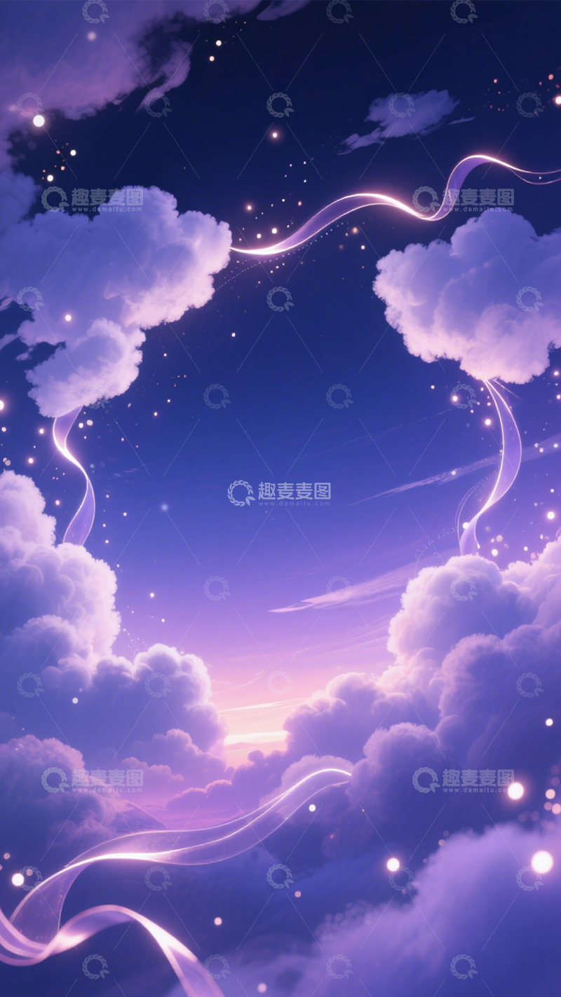 高清大图下载【趣麦麦图】梦幻紫云之境1
