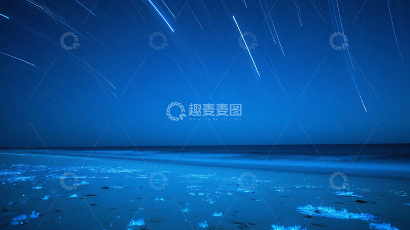 高清大图下载【趣麦麦图】荧光海岸梦幻夜3